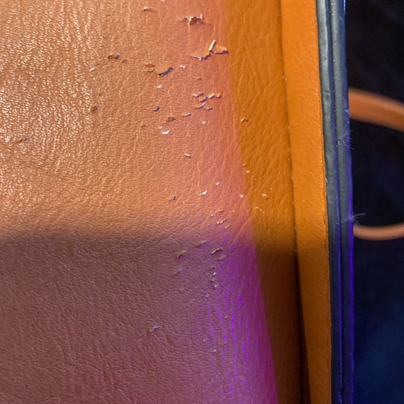 Black and white striped tote long and short strap - Picture 3 of 11